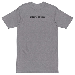 San Luis Obispo - Long and Lat Premium Heavyweight Tee