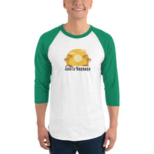 Load image into Gallery viewer, Santa Barbara - Sunset 3/4 Sleeve Raglan Shirt
