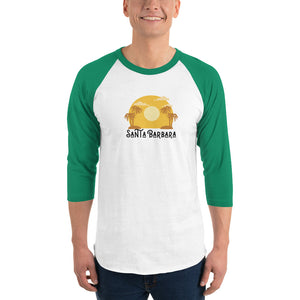 Santa Barbara - Sunset 3/4 Sleeve Raglan Shirt