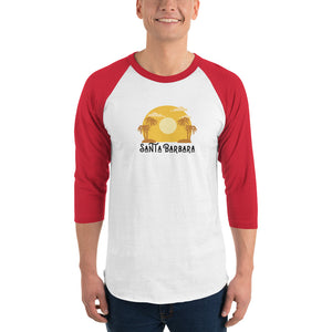 Santa Barbara - Sunset 3/4 Sleeve Raglan Shirt