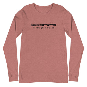 Huntington Beach - Pier Unisex Long Sleeve Tee