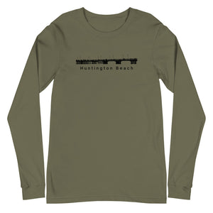 Huntington Beach - Pier Unisex Long Sleeve Tee