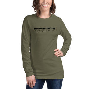 Huntington Beach - Pier Unisex Long Sleeve Tee